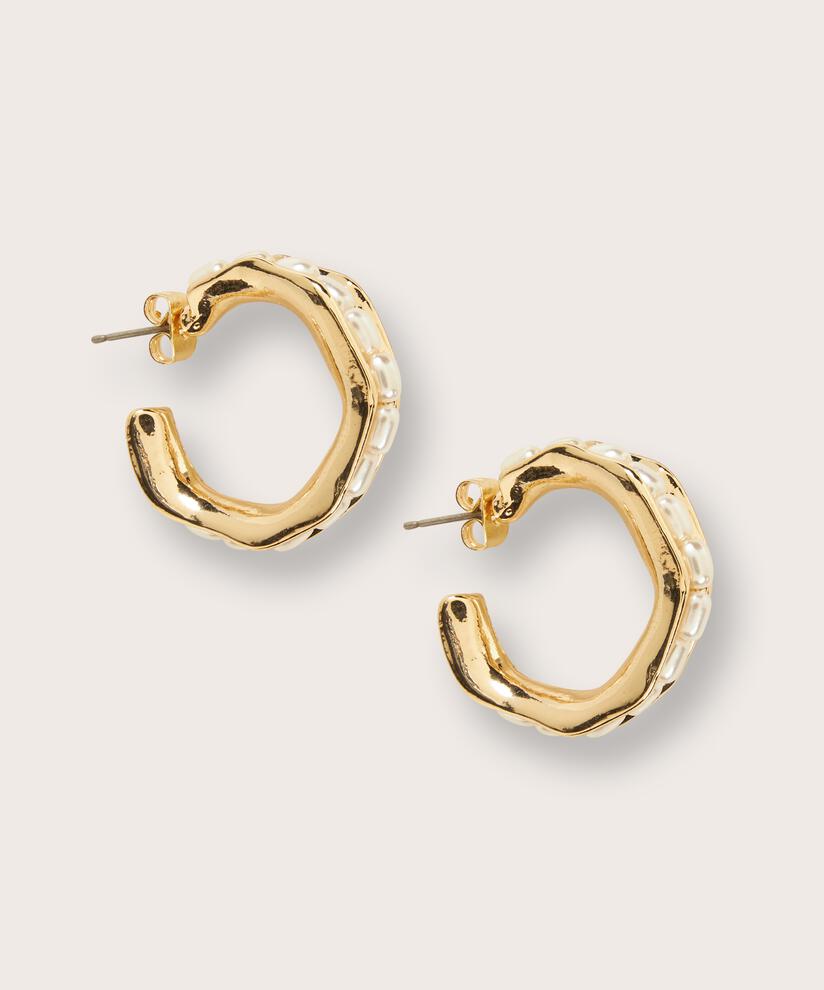 Ohrringe mit Perlen, Gold