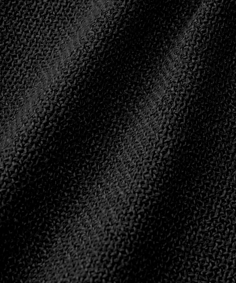 Blouse Bouclée À Manches 3/4, Black