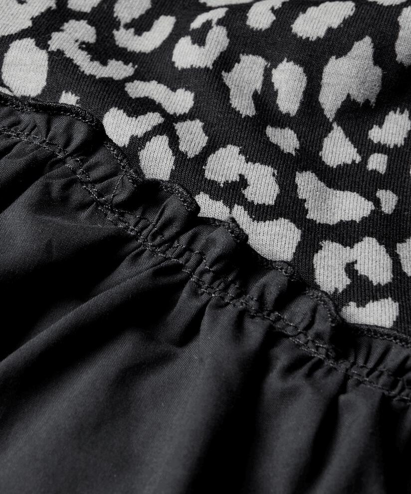 Jerseykleid mit angenähtem asymmetrischem Rock, Steel Grey