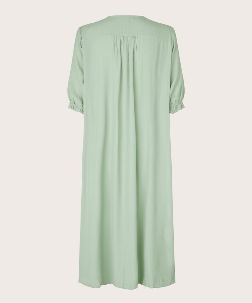 feminines Kleid aus Viskose mit Falten, Frosty Green