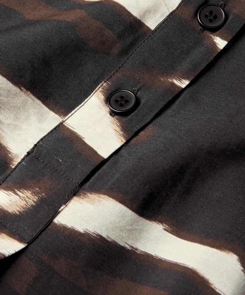 Kleid aus Viskose mit Knöpfen und Kragen, Coffee Bean