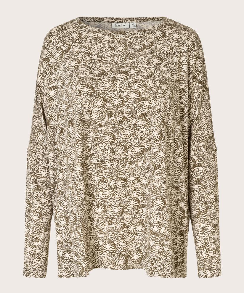 Oversize Jersey-Top mit schmalen Ärmeln, Sea Turtle