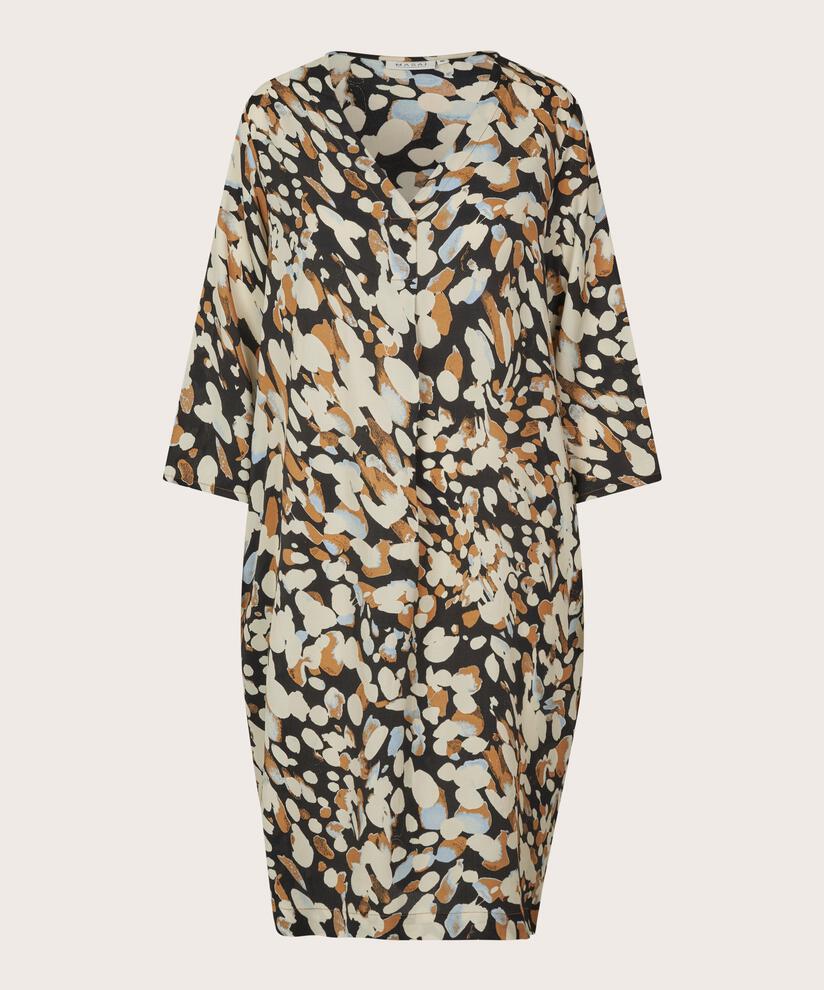 Kleid Mit V-ausschnitt Und Taschen, Chipmunk