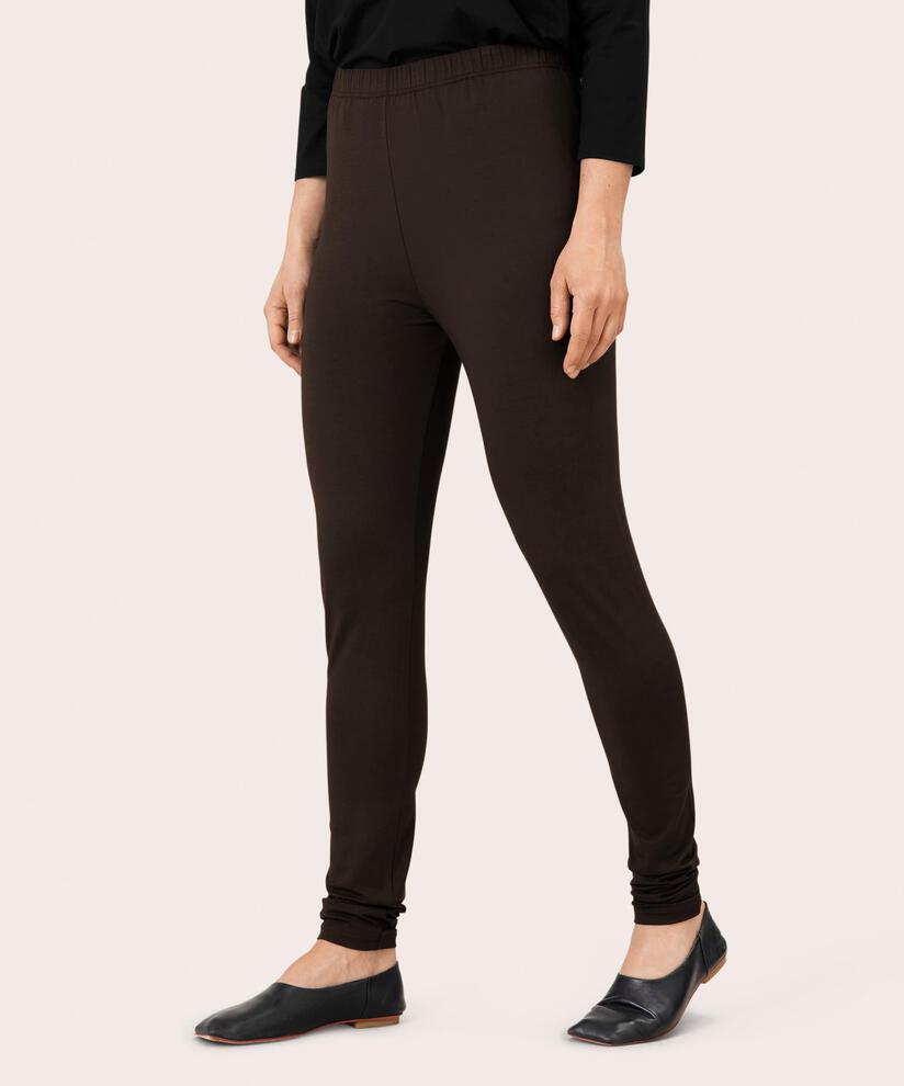Lange Leggings Aus Weichem Jersey, Coffee Bean