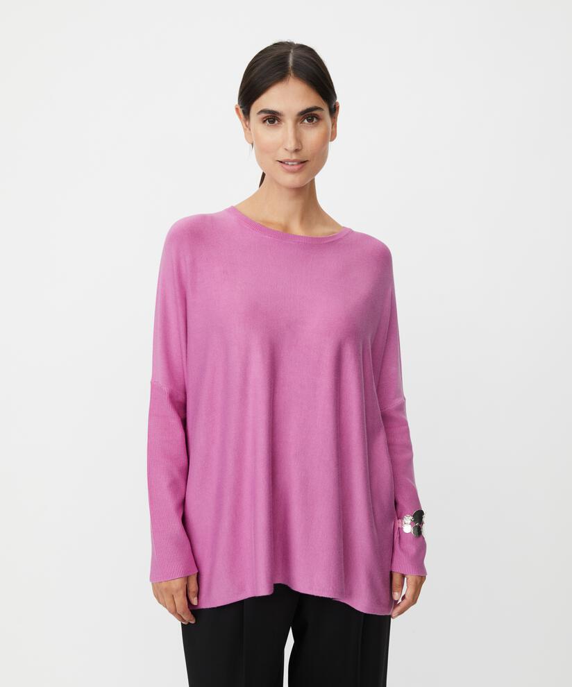 Oversize-pullover Mit Schmalen Ärmeln, Opera Mauve