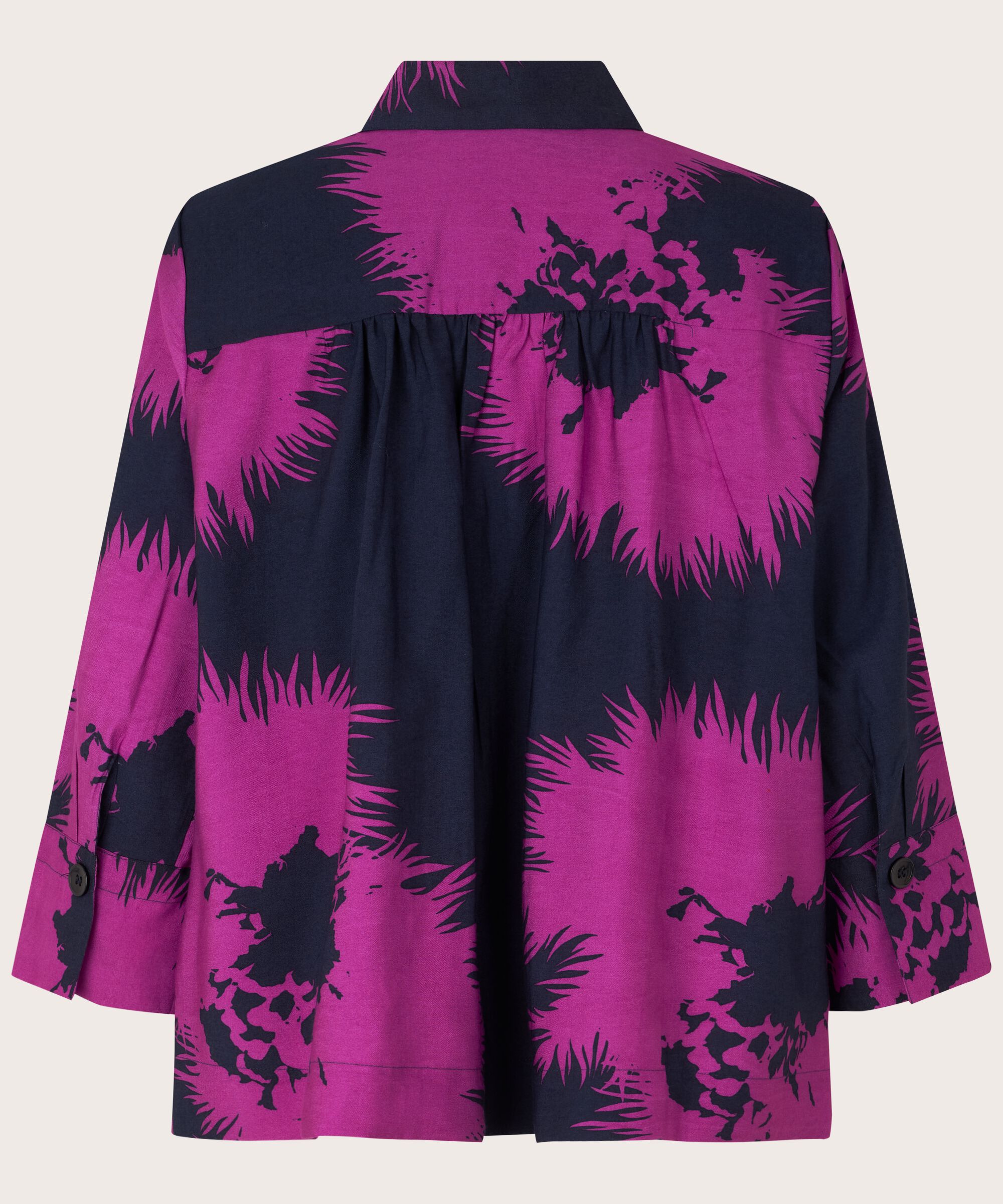 Button-Down-Hemdbluse aus Baumwolle, Wild Aster