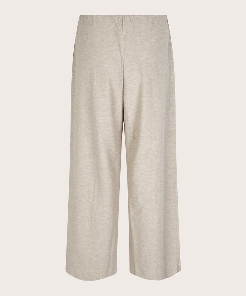 Jerseyhose mit elastischem Bund, Beige melange