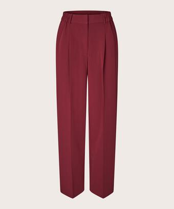 lange klassische Hose mit Bügelfalten, Tawny Port