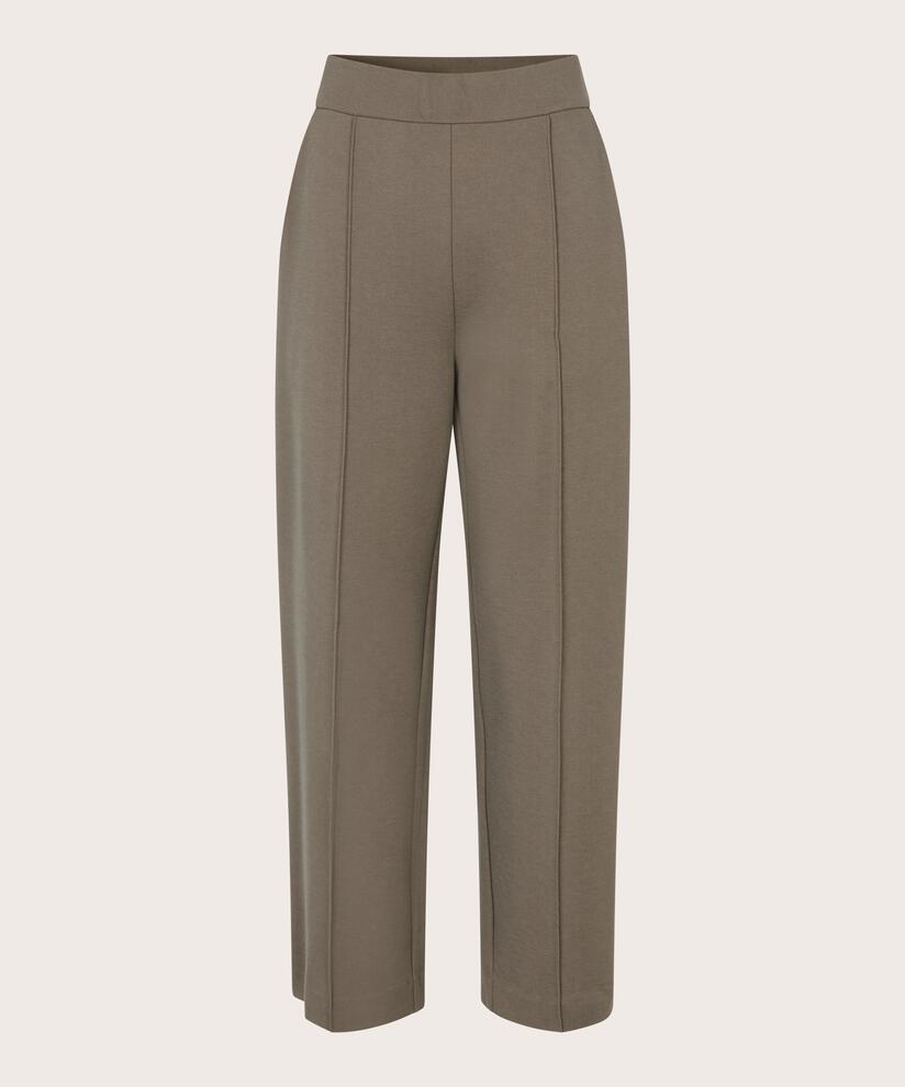 Jerseyhose Mit Aufgenähten Bügelfalten, Mink melange