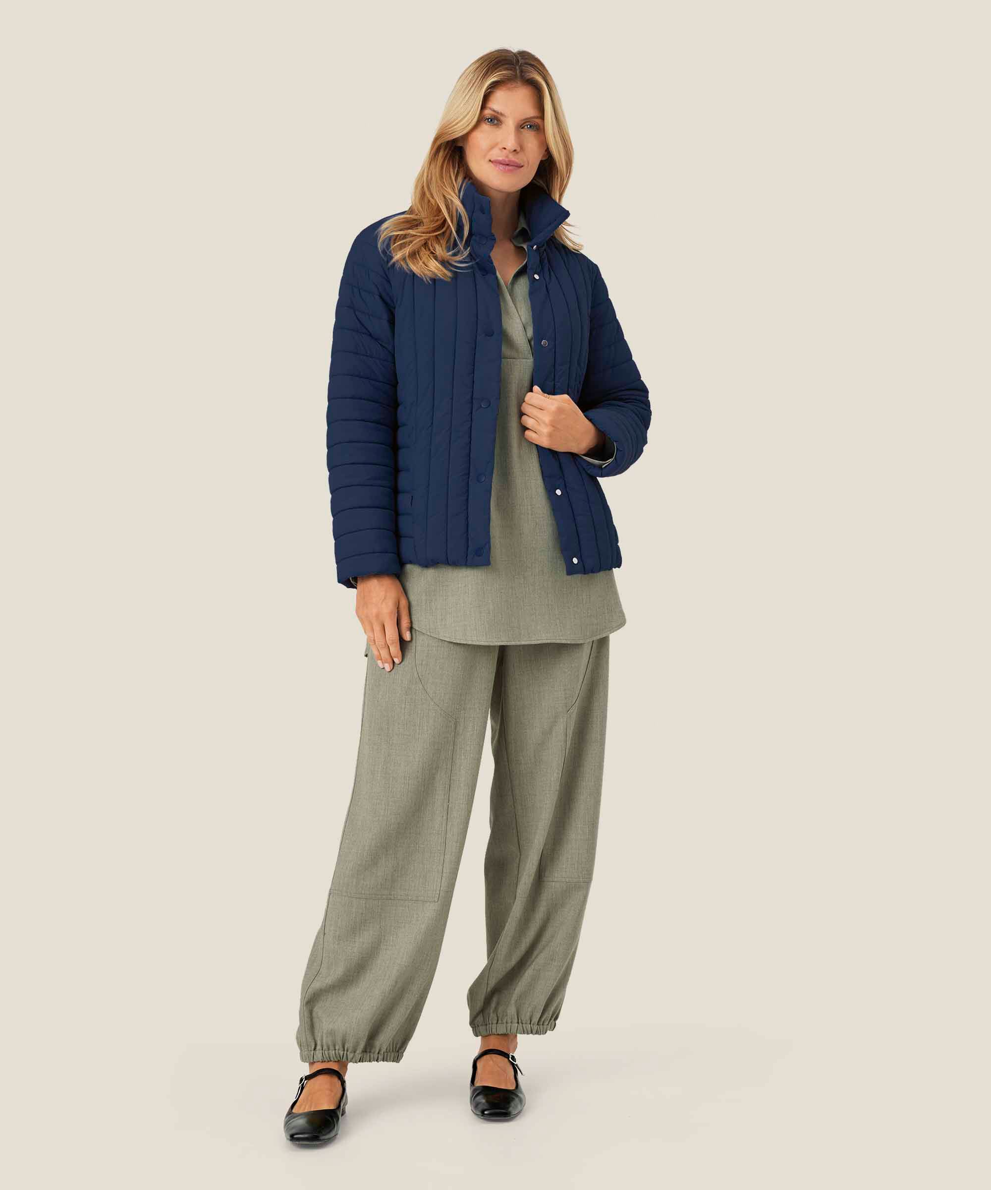 Jacke mit Stehkragen und Eingrifftaschen, Navy Blazer