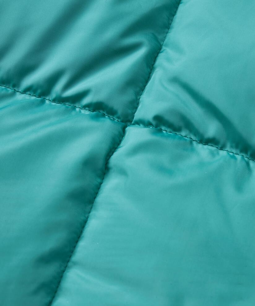 Daunenjacke mit abnehmbarer Kapuze und Ärmeln, Teal