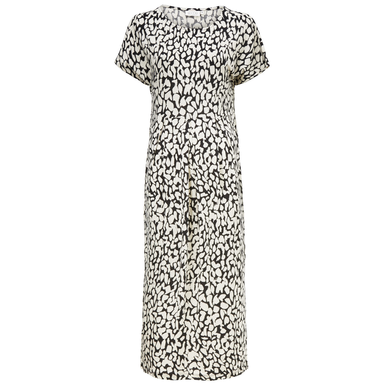 Bedrucktes Tulpenkleid Mit Eingrifftaschen, Whitecap