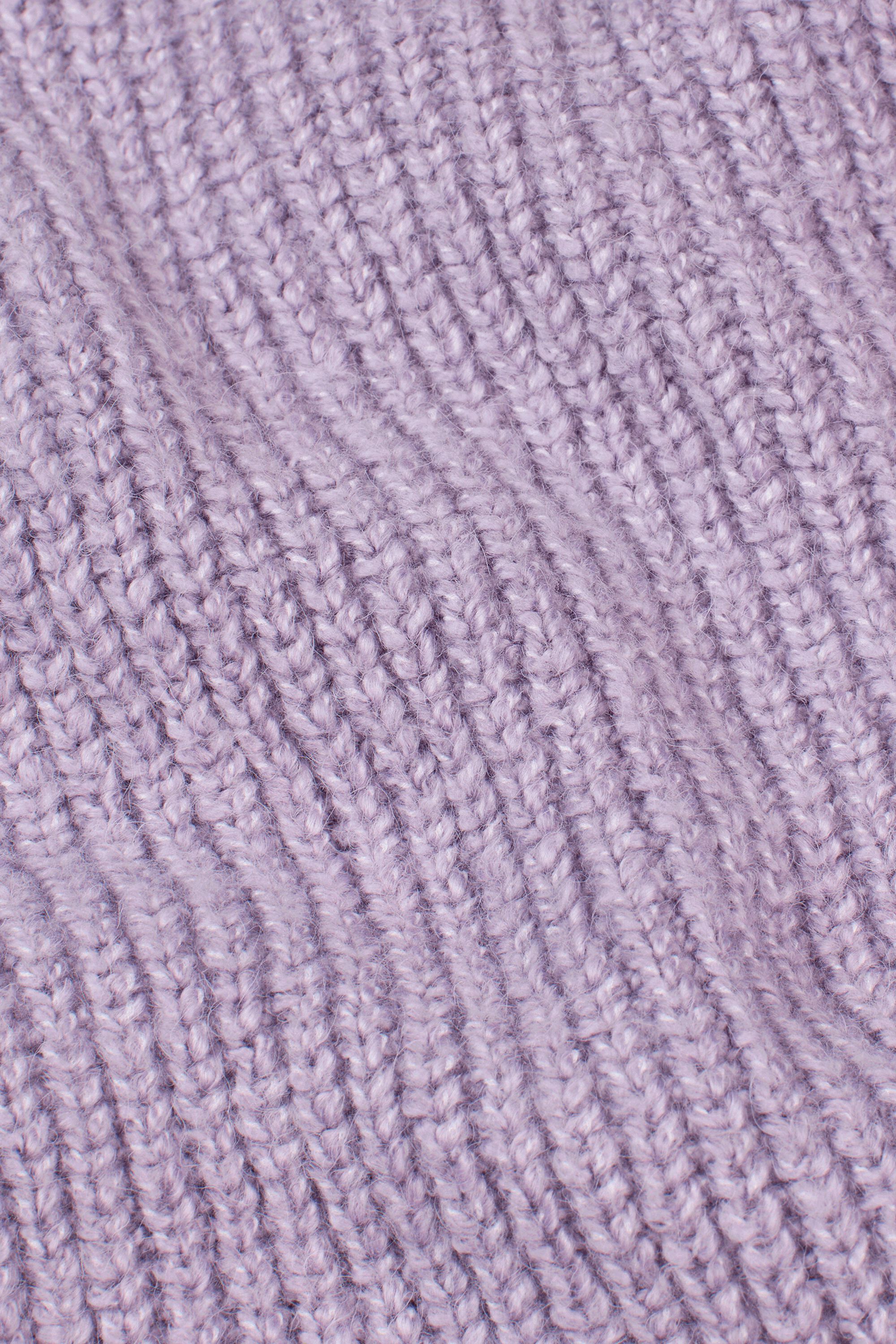 Rippenstrickpullover mit V-Ausschnitt, Wisteria