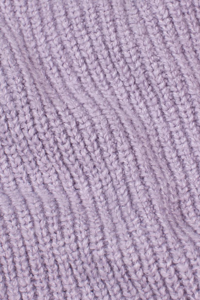 Rippenstrickpullover mit V-Ausschnitt, Wisteria
