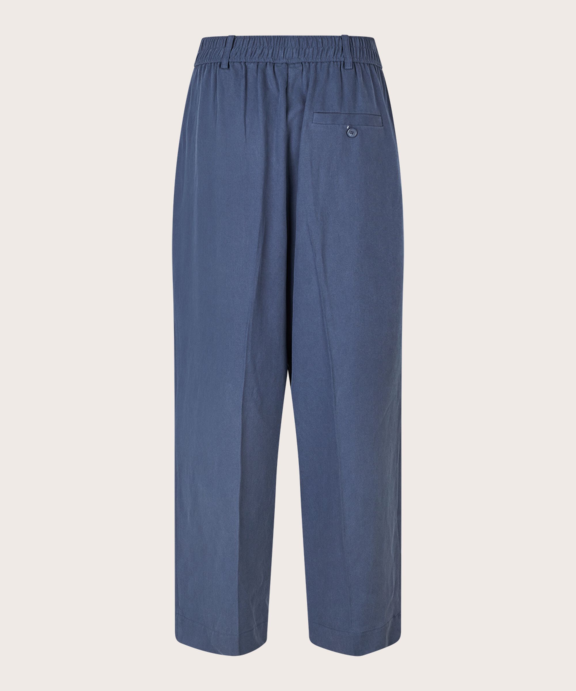 Hose aus Lyocell-Mix mit Gummizug hinten, Sargasso Sea