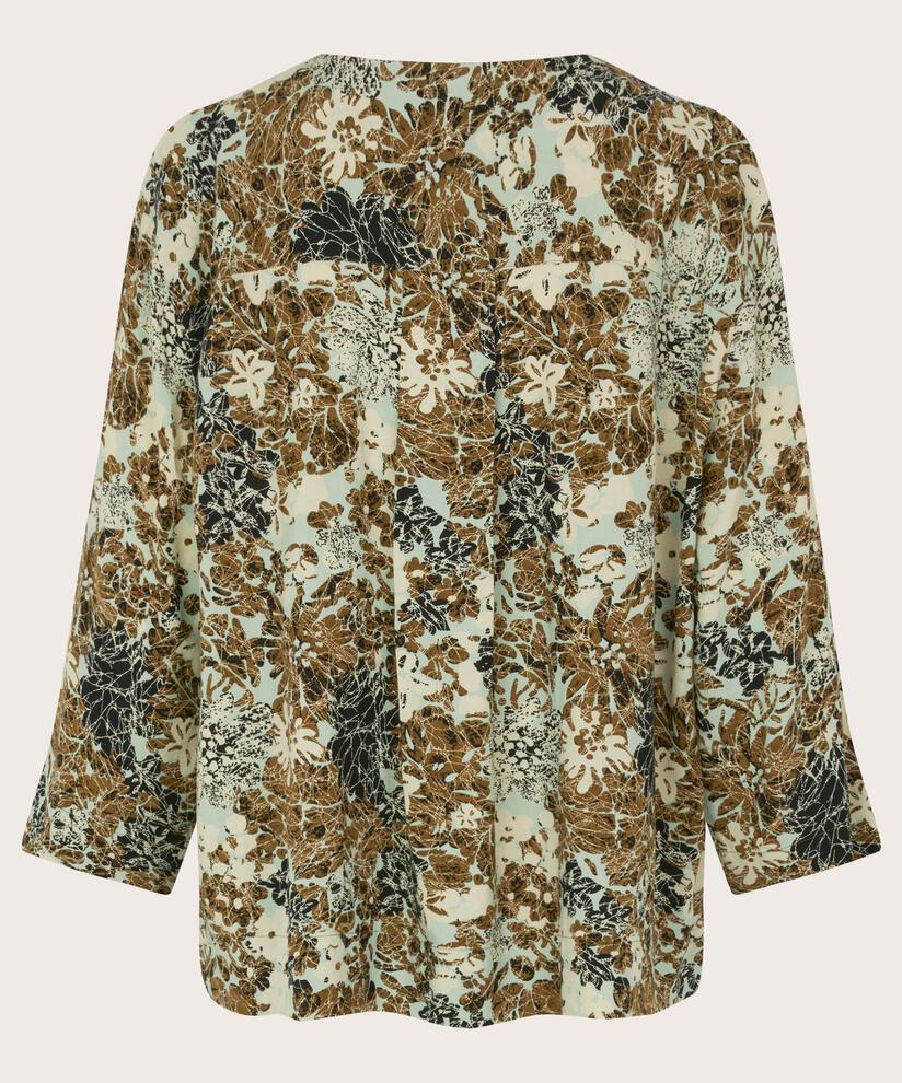 Viskosebluse Mit 3/4 Ärmeln, Bok Choy