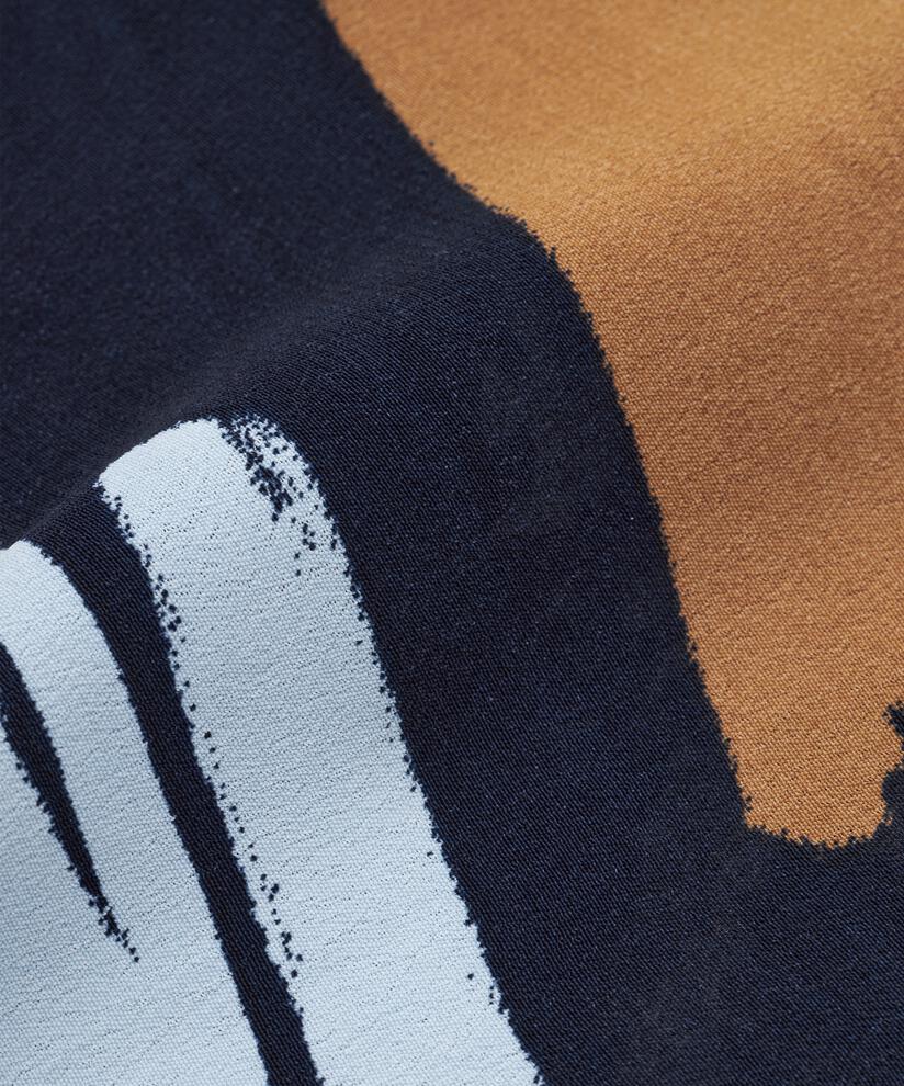 Gemustertes Hemdkleid Aus Viskose, Maritime Blue