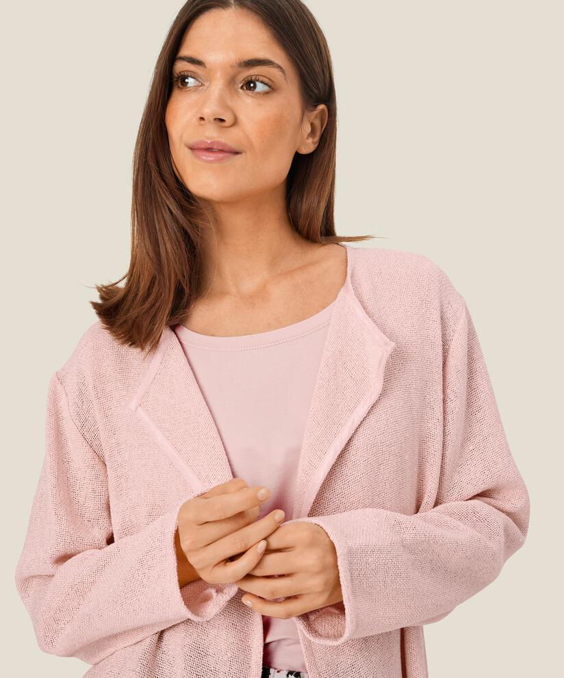Kurze Jacke Aus Bouclé, Mauve Chalk