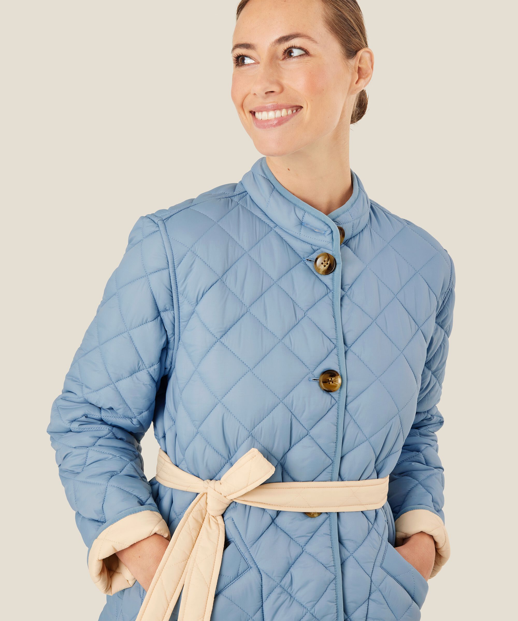 Wende-Steppjacke mit Gürtel, Ashley Blue