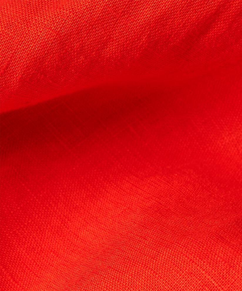 Leinenkleid mit V-Ausschnitt und Taschen, Poinciana
