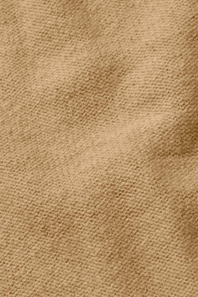 Wollcardigan mit Kontrastknöpfen, Travertine