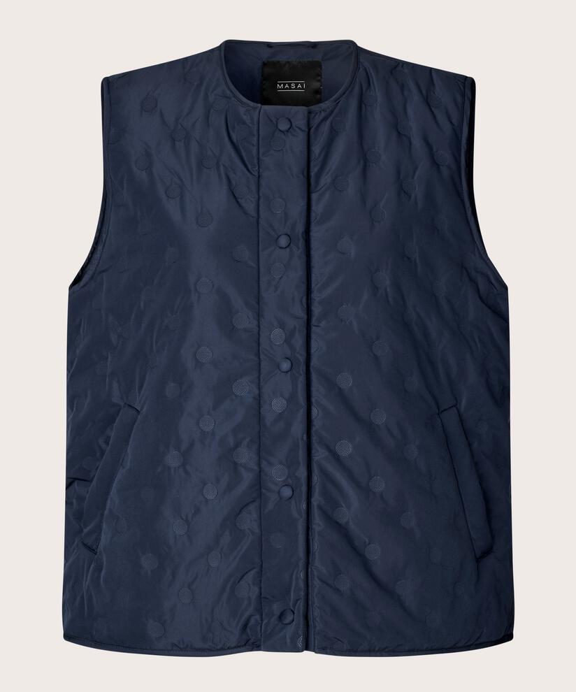 Steppweste mit Druckknopfverschluss, Mood Indigo