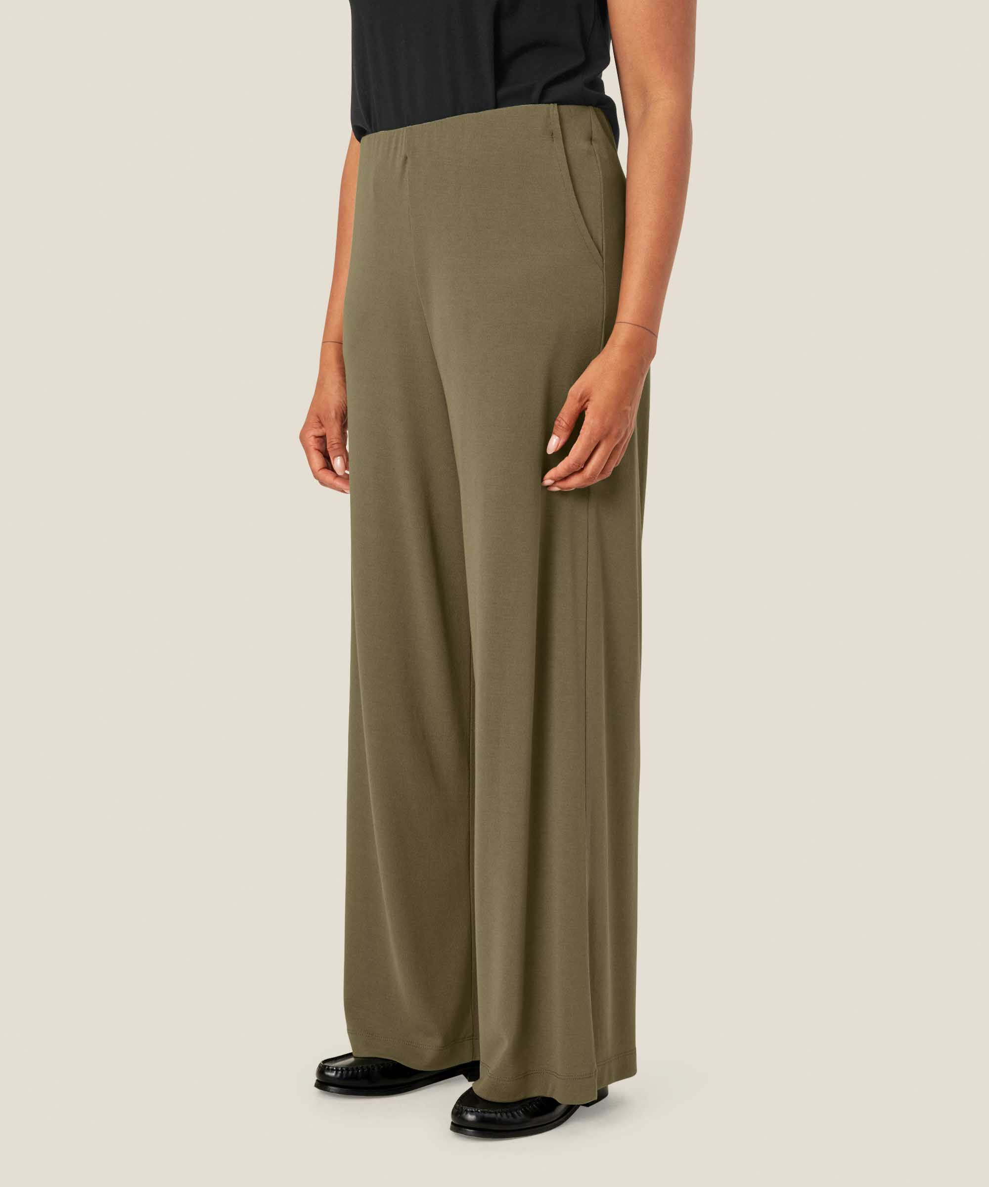 Jerseyhose mit elastischem Bund, D. Lichen Green