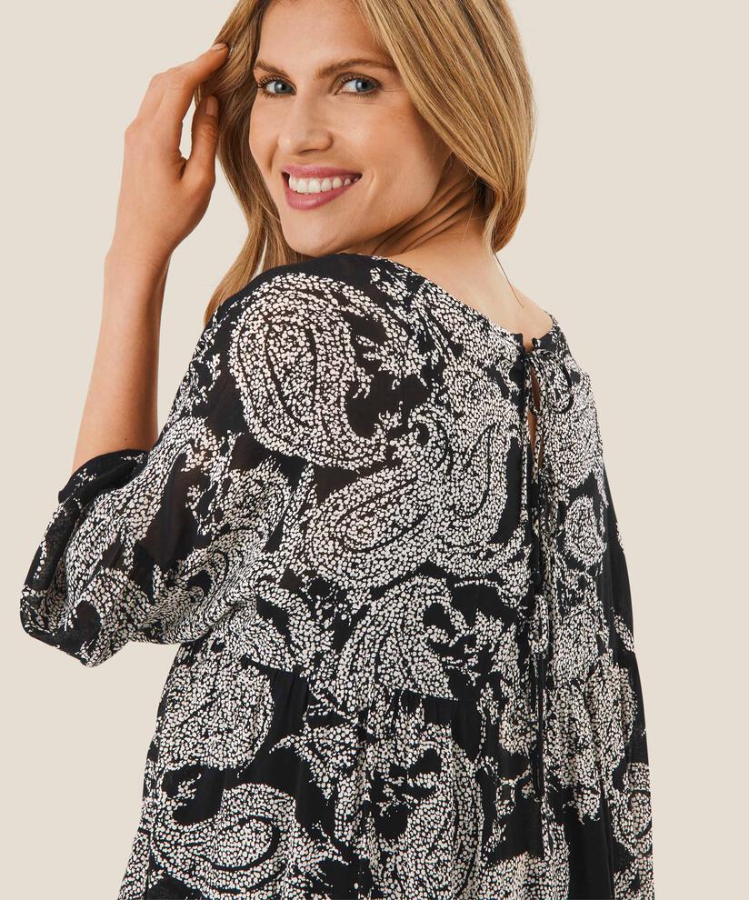 Kleid aus helltransparenter Viskose, Black