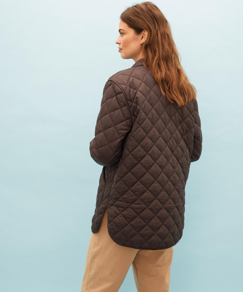 Wende-Steppjacke mit Gürtel, Coffee Bean