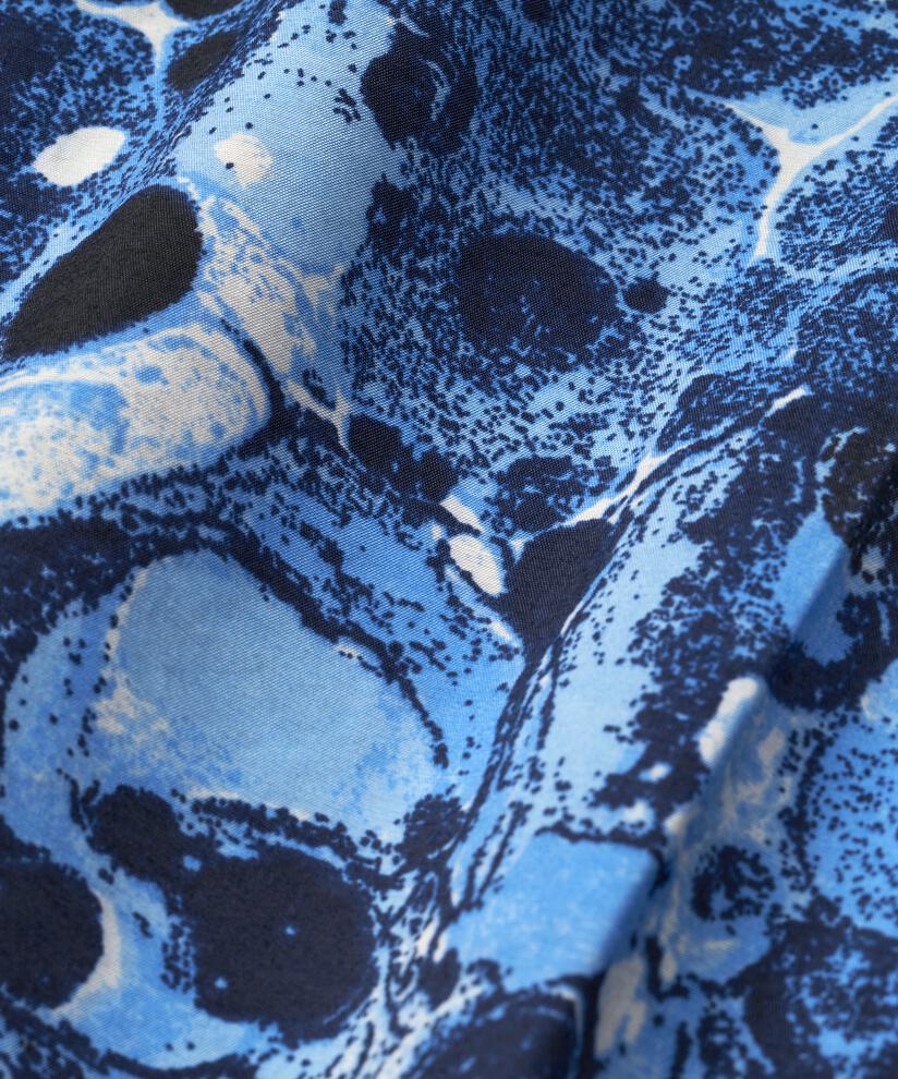 Bedruckte Viskose-Tunika mit 3/4-Ärmeln, Powder Blue