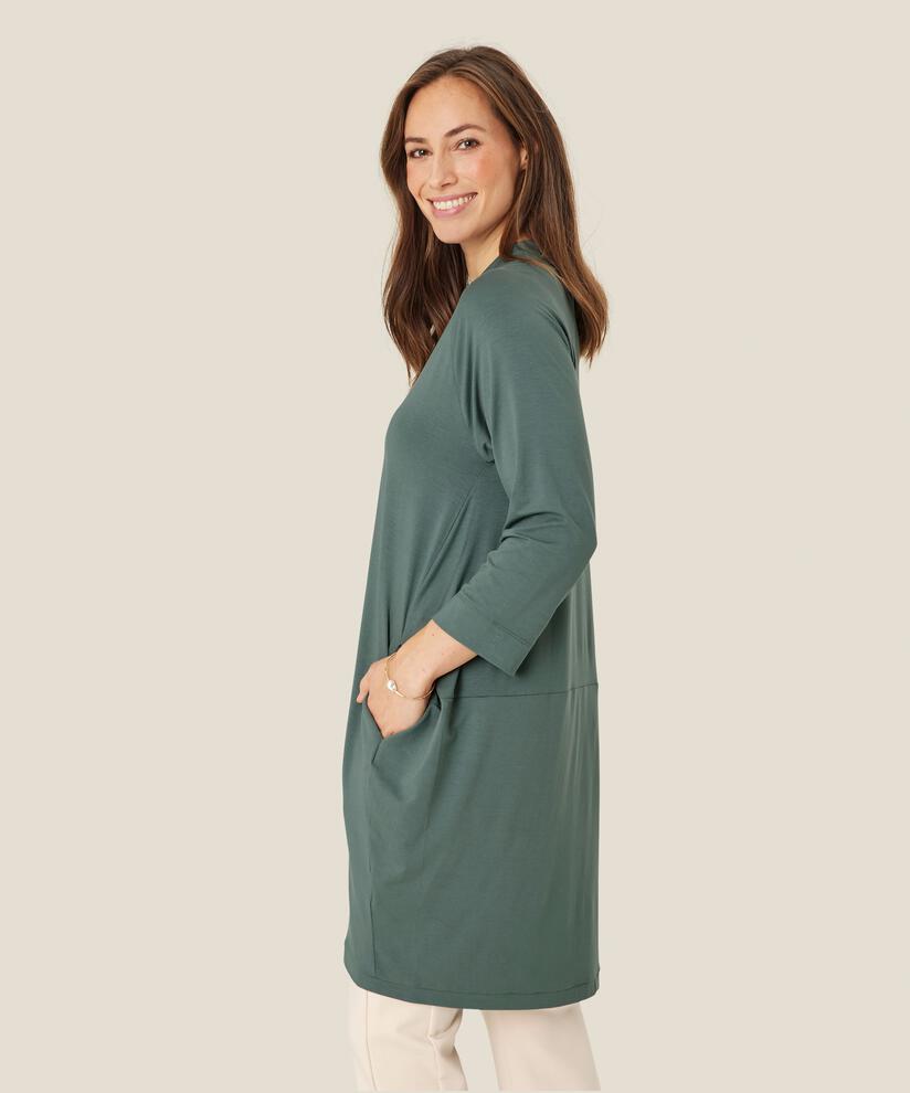 Jersey-tunika Mit 3/4-ärmeln, Balsam Green