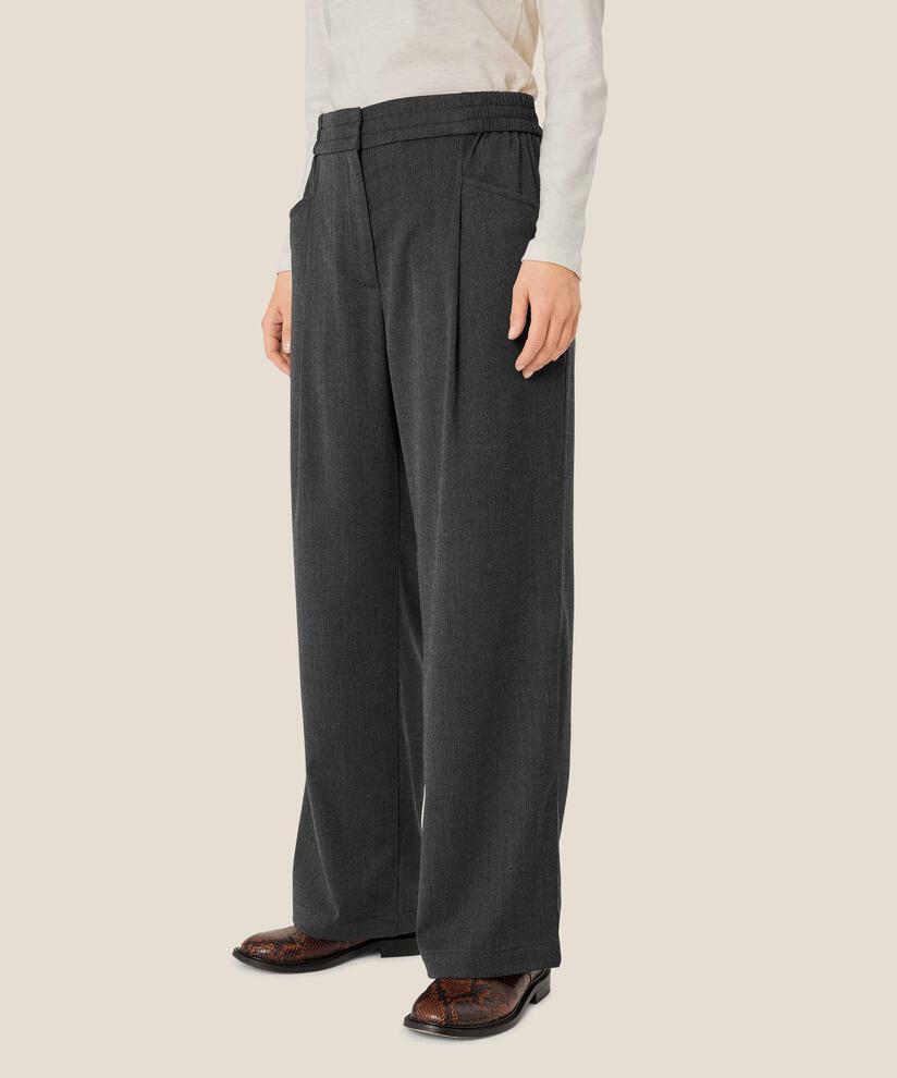 Hose mit elastischem Bund und Leistentaschen, D. Grey mel.