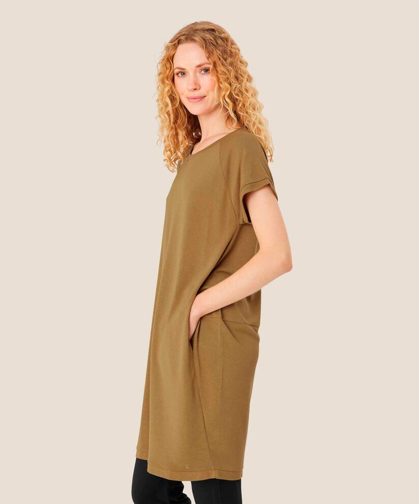Tunika Mit Rundhalsausschnitt Und Taschen, Dull Gold