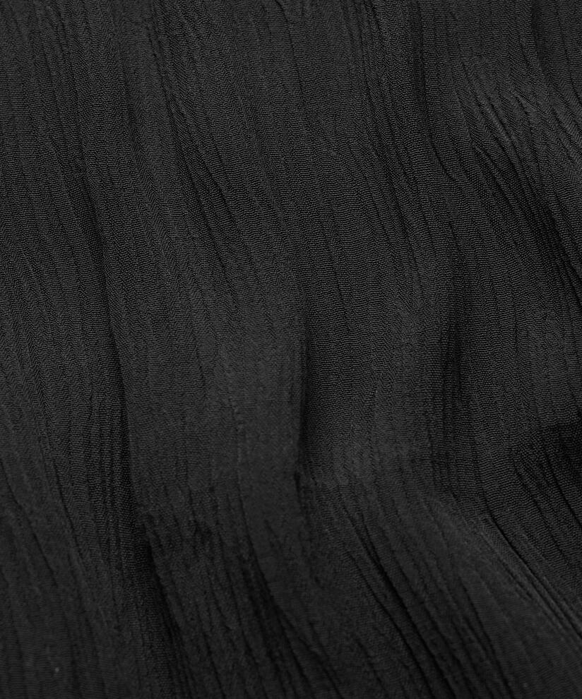Viskosekleid mit Trägern und Smok über der Brust, Black