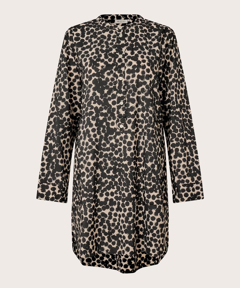 Viskose-Tunika mit Knöpfen und Eingrifftaschen, Fog