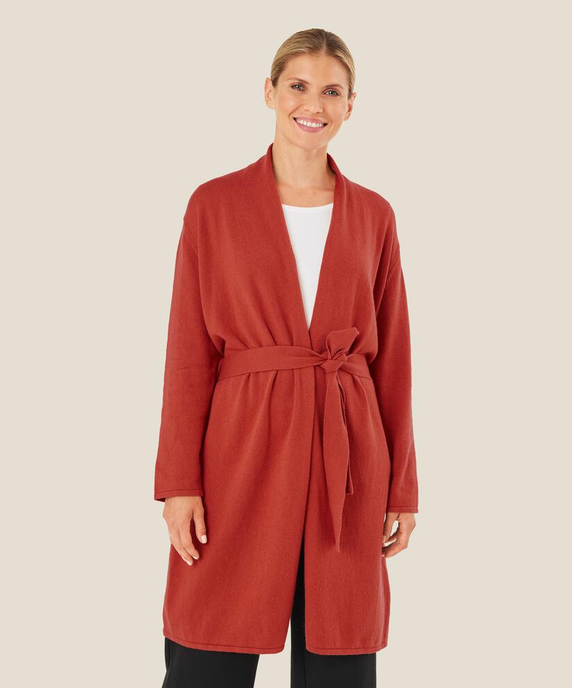 Cardigan mit Krawatte aus Wollmix, Picante