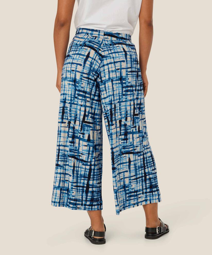 Gemusterte Jerseyhose mit elastischem Bund, Marina