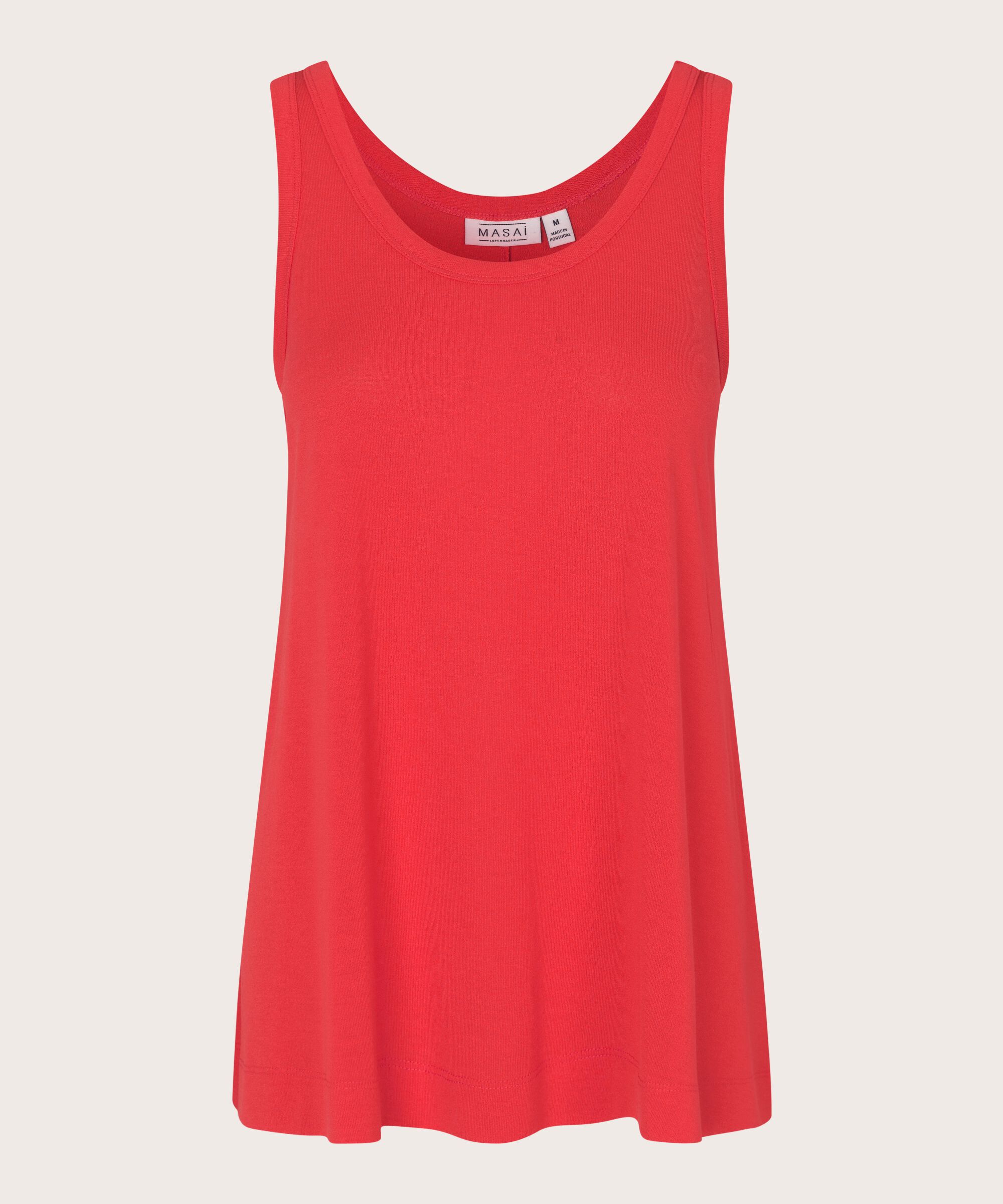 Jersey-Tanktop mit Rundhalsausschnitt, Hibiscus