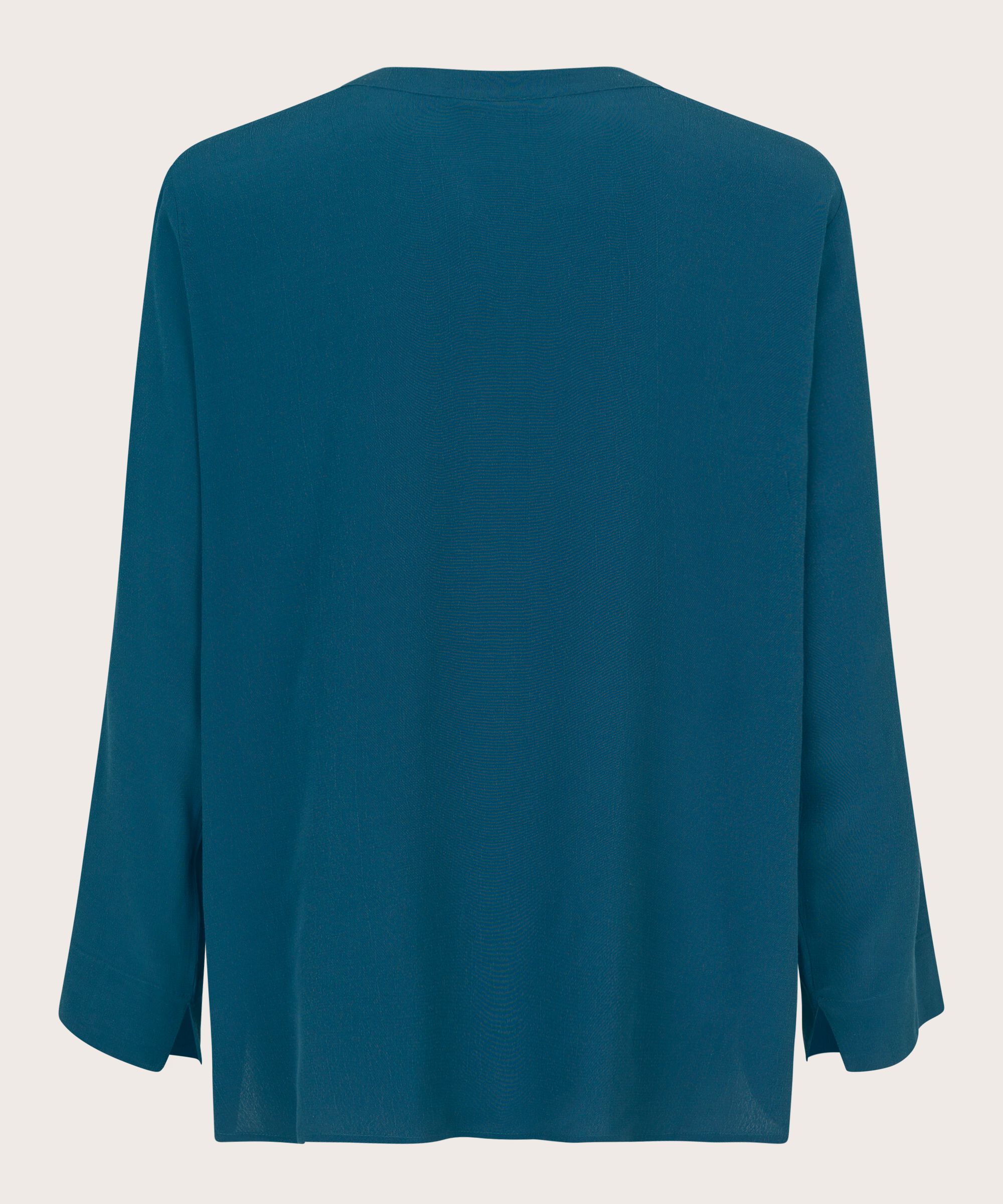 Viskosebluse Mit V-ausschnitt, Reflect Pond