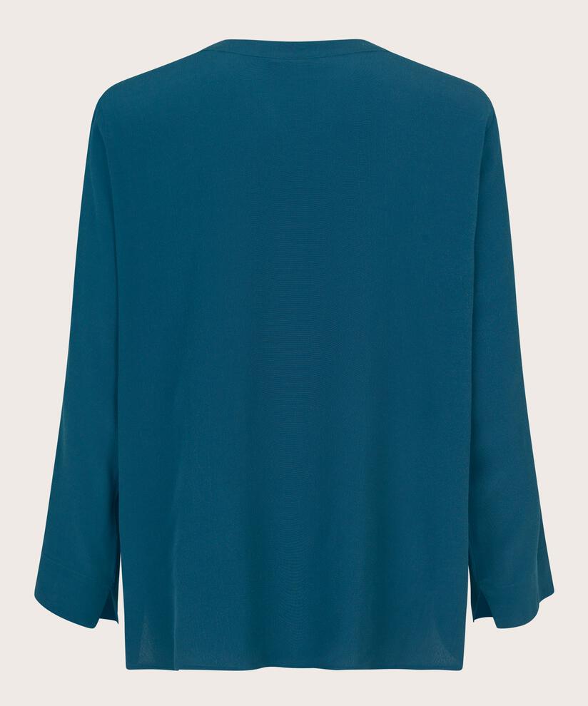 Viskosebluse Mit V-ausschnitt, Reflect Pond