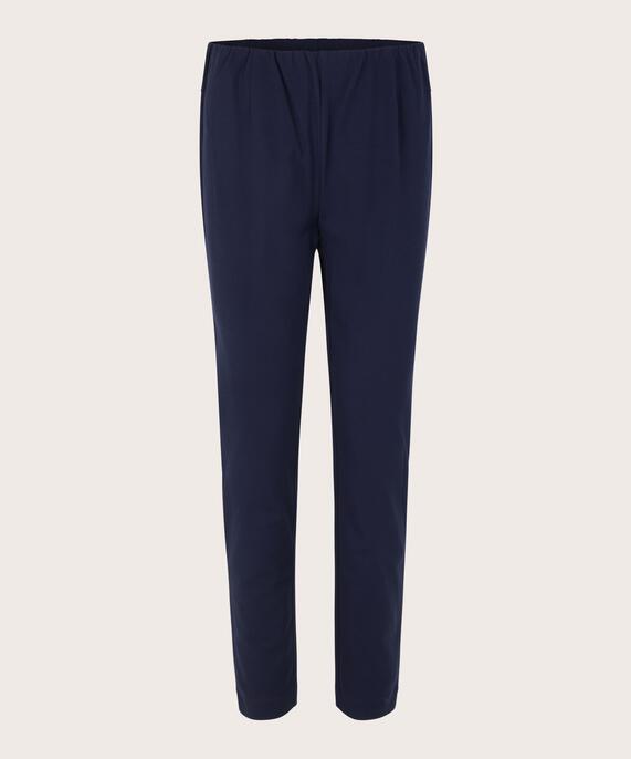 Eng anliegende Hose aus Baumwollstretch, Navy