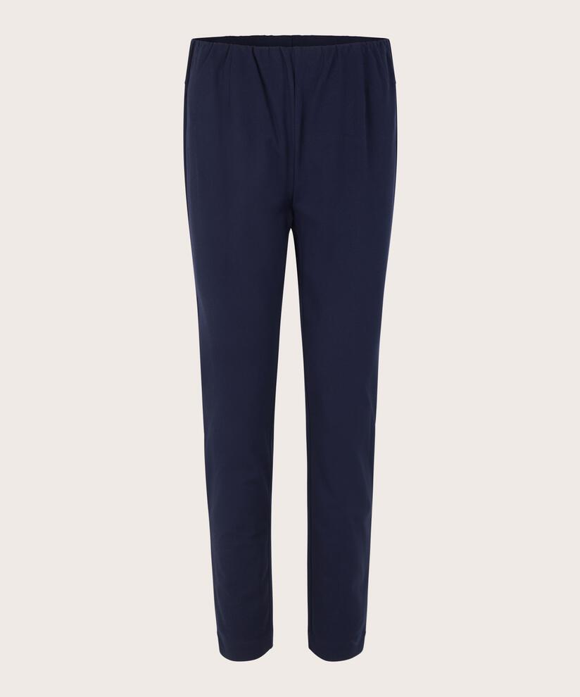 Eng anliegende Hose aus Baumwollstretch, Navy