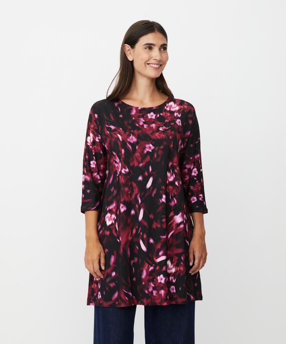 Langarm-tunika Aus Jersey Mit Eingrifftaschen, Tawny Port