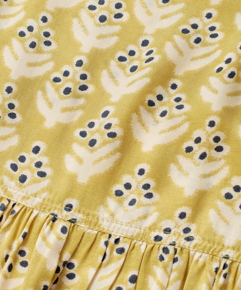 Viskosekleid mit Drapierungen am Rücken und Eingrifftaschen, Burnish Gold