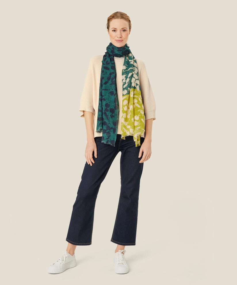 gemusterter Baumwollschal, Balsam Green