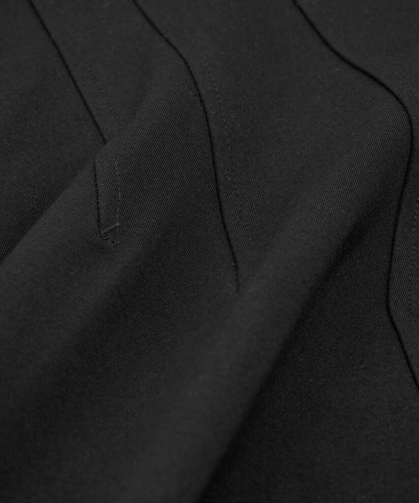 Jerseykleid mit Ziernähten, Black