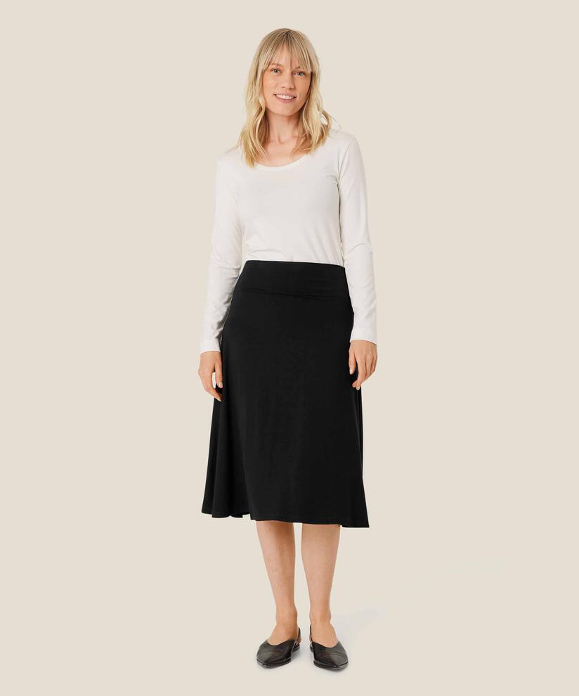 klassischer Jerseyrock mit Stretch, Black