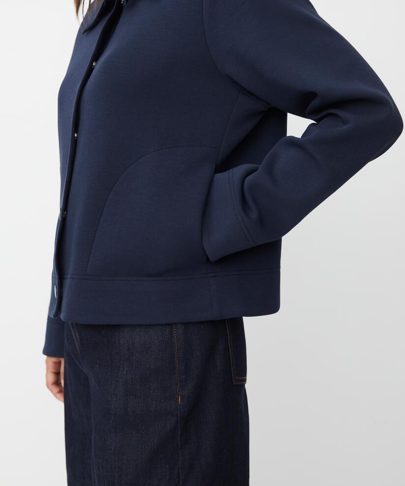 Kurzjacke in schwerer Jersey-Qualität, Navy Blazer