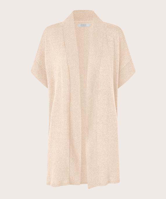 lange offene Weste mit kurzen Ärmeln, Whitecap