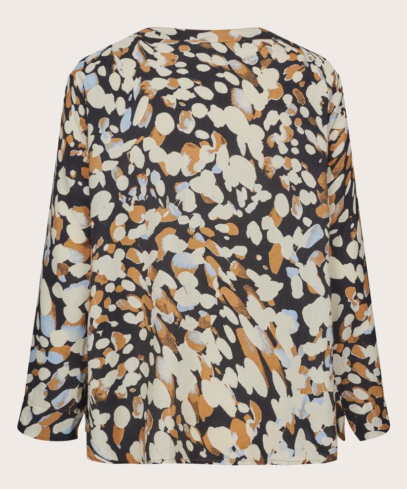 Viskosebluse Mit V-ausschnitt, Chipmunk